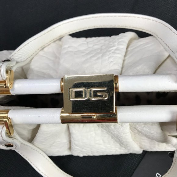 Auc New Dolce and Gabbana Deerskin Pleated Handbag - Picture 6 of 11